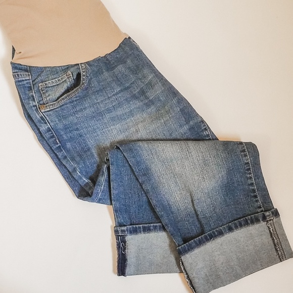 Sold NWT Motherhood Cuffed Crop Full belly - Picture 5 of 6